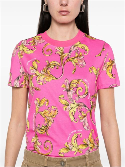 T-shirt donna stampa barocca Versace jeans Couture | 78HAH613JS458494